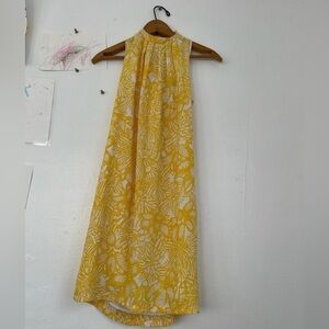 High Neck Floral Mini Dress with a tie around the back if the Neck